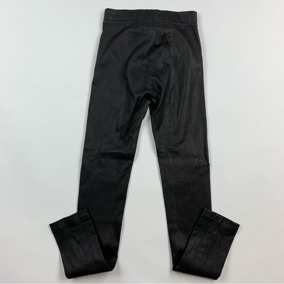 ZERO + Maria Cornejo Black Leather One Seam Stretch Leather Pants Sz 4 - Picture 10 of 12